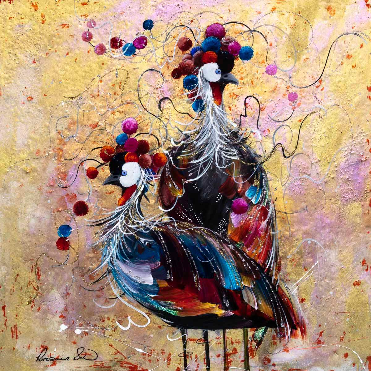 A Pretty Pair - Original - SOLD by artist Rozanne Bell - Wyecliffe Galleries