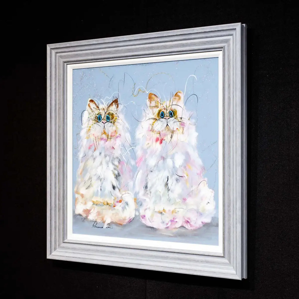 A Purrfect Pair - Original - SOLD by artist Rozanne Bell - Wyecliffe Galleries