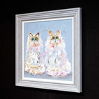 A Purrfect Pair - Original - SOLD by artist Rozanne Bell - Wyecliffe Galleries