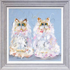 A Purrfect Pair - Original - SOLD by artist Rozanne Bell - Wyecliffe Galleries
