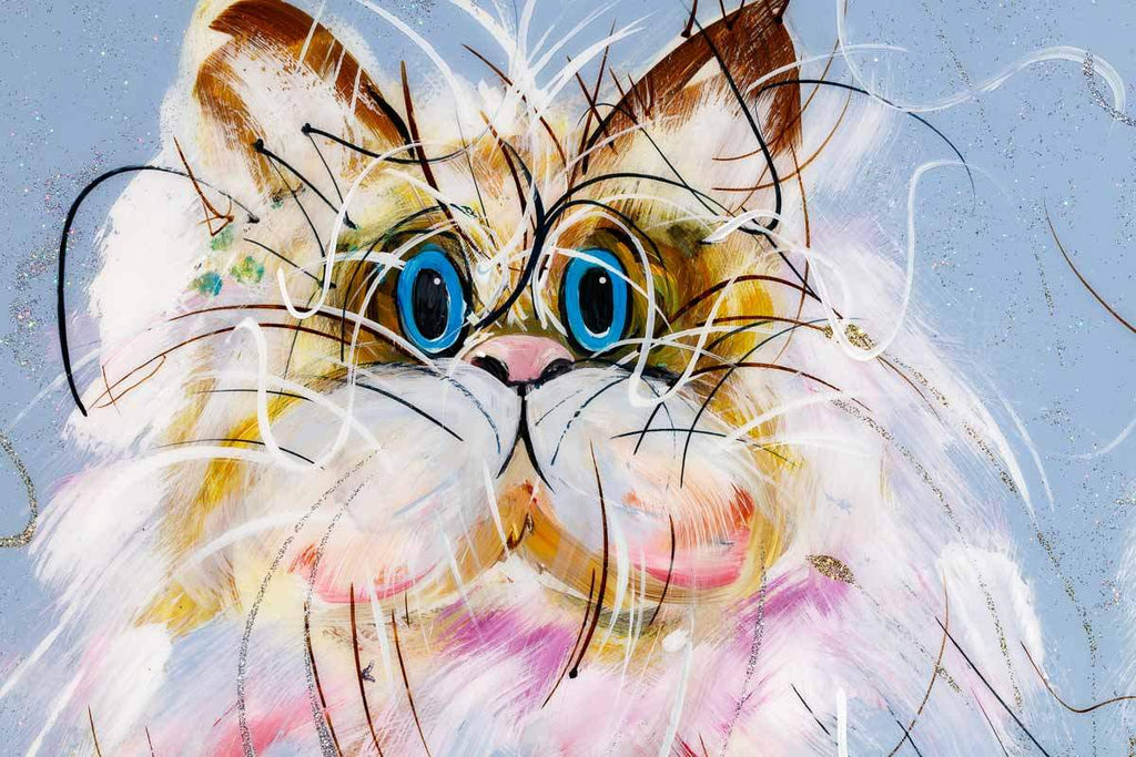 A Purrfect Pair - Original - SOLD by artist Rozanne Bell - Wyecliffe Galleries