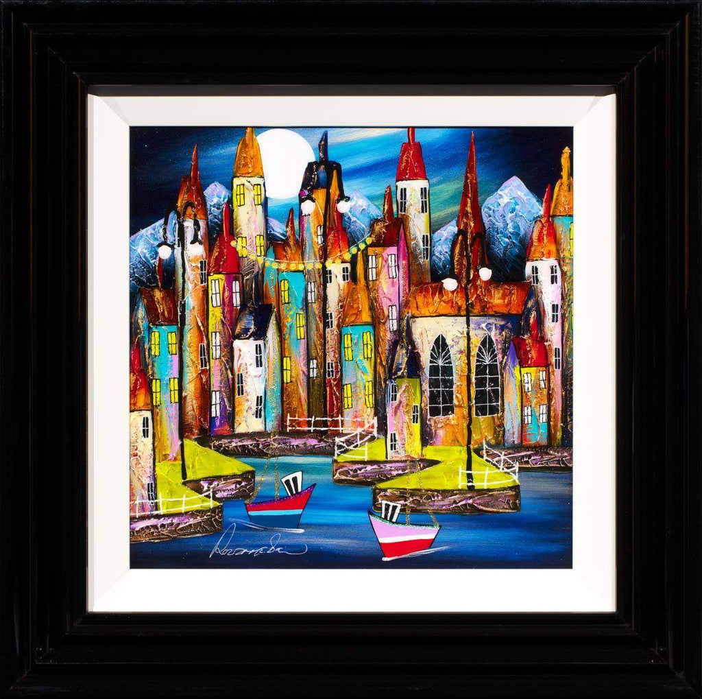 A Quiet Night I - Original - SOLD by artist Rozanne Bell - Wyecliffe Galleries