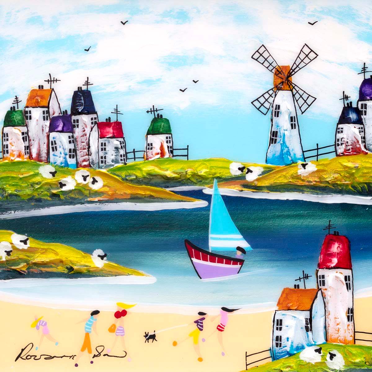 A Sunny Day Out - Original - SOLD by artist Rozanne Bell - Wyecliffe Galleries