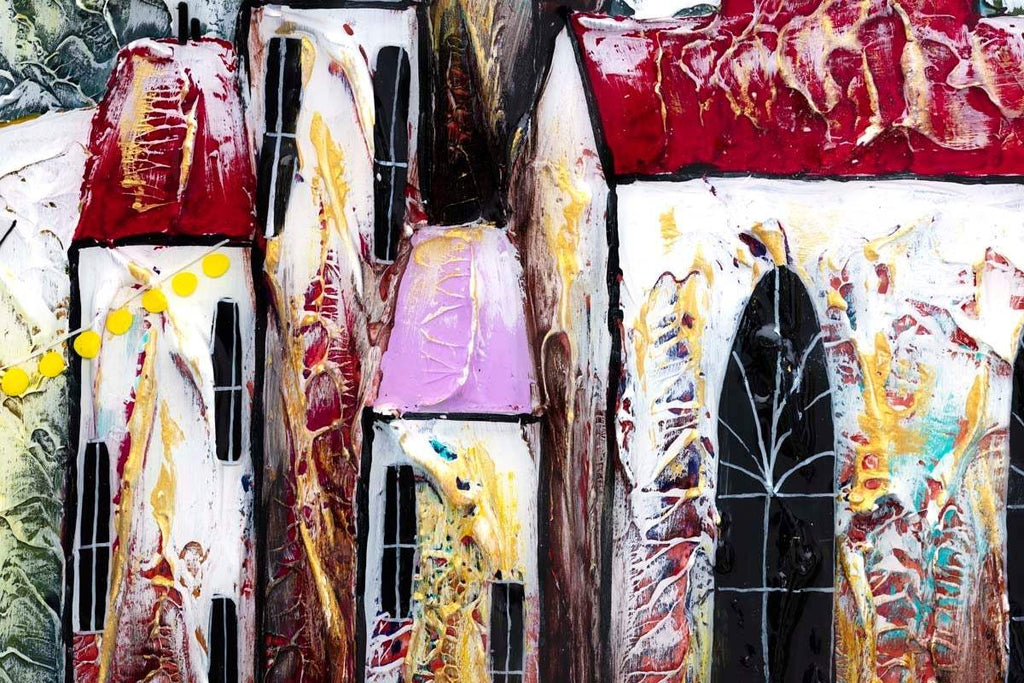 A Town Built On Magic - Original by artist Rozanne Bell - Wyecliffe Galleries