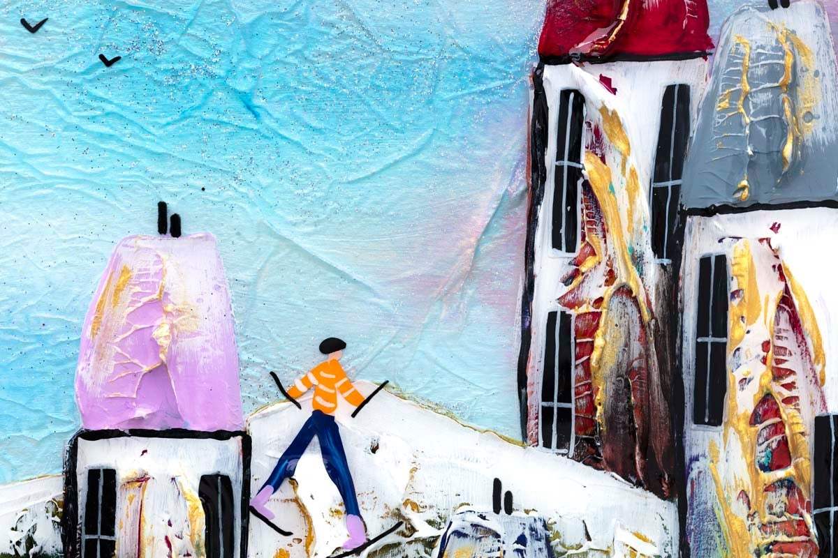 A Town Built On Magic - Original by artist Rozanne Bell - Wyecliffe Galleries