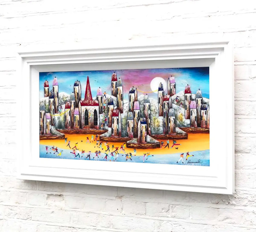 A Town Built On Magic - Original by artist Rozanne Bell - Wyecliffe Galleries