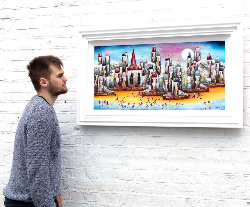 A Town Built On Magic - Original by artist Rozanne Bell - Wyecliffe Galleries