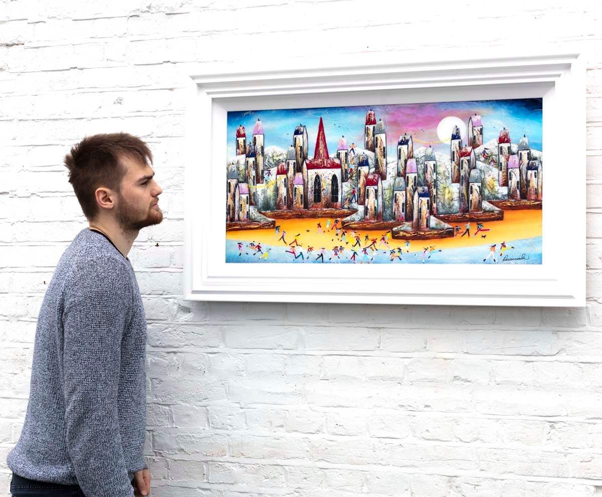 A Town Built On Magic - Original by artist Rozanne Bell - Wyecliffe Galleries