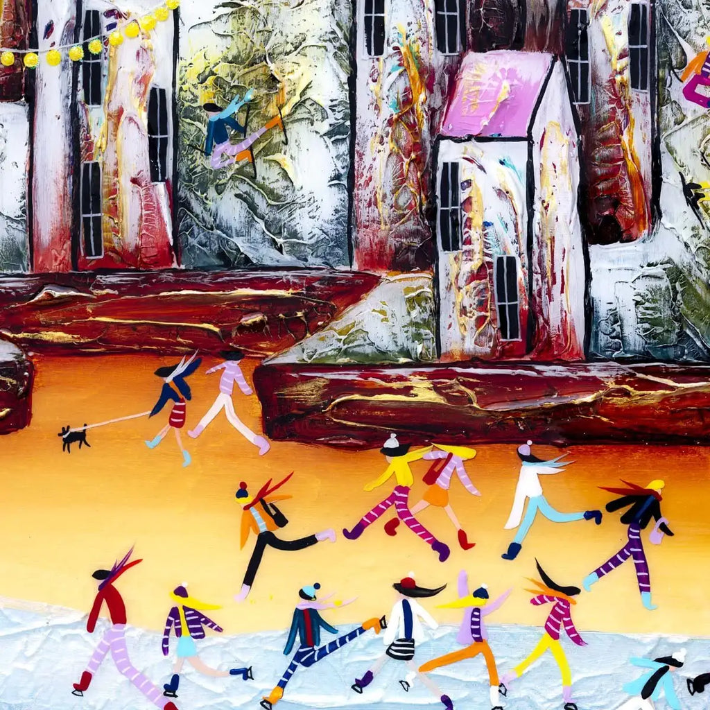 A Town Full Of Fun - Original - SOLD by artist Rozanne Bell - Wyecliffe Galleries