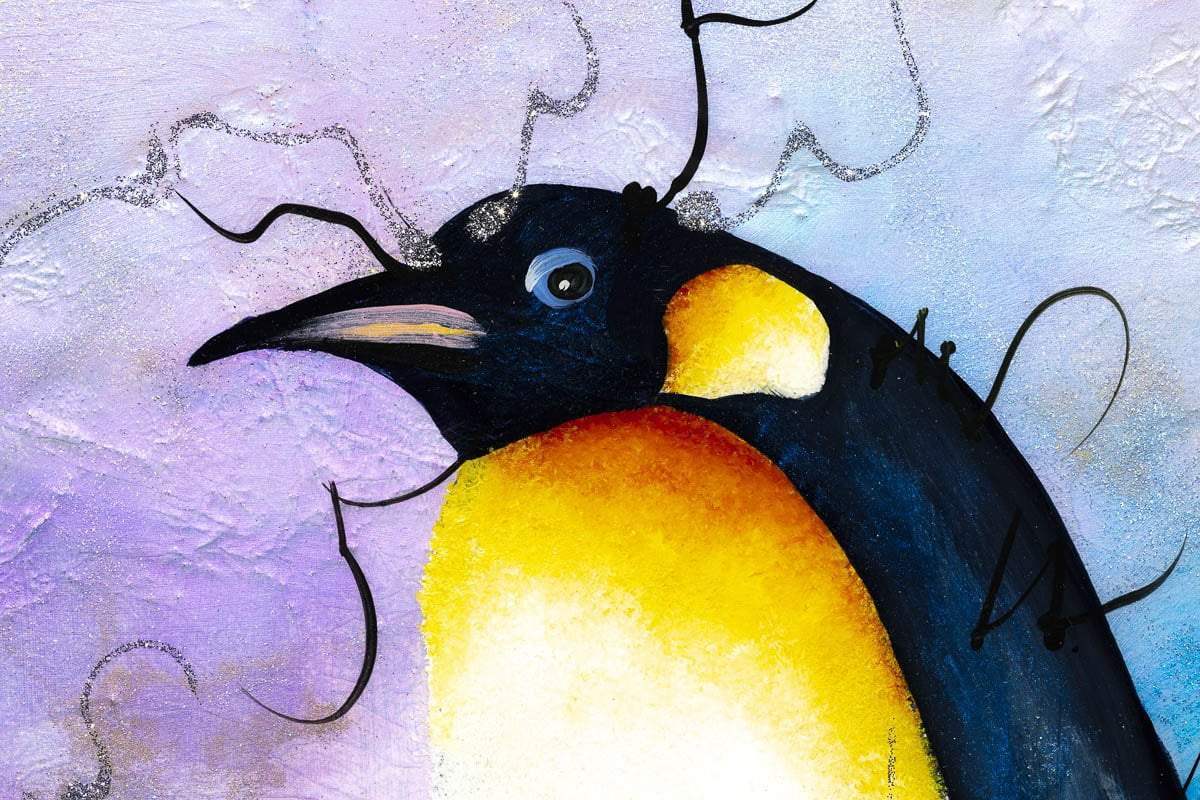 A Waddle - Original - SOLD by artist Rozanne Bell - Wyecliffe Galleries