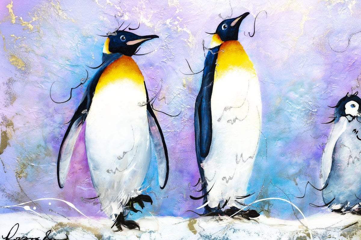 A Waddle - Original - SOLD by artist Rozanne Bell - Wyecliffe Galleries