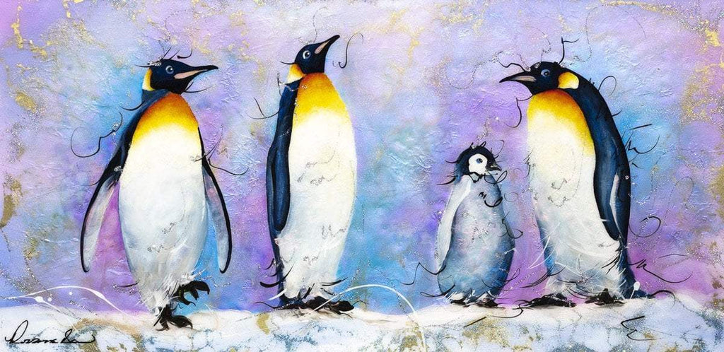 A Waddle - Original - SOLD by artist Rozanne Bell - Wyecliffe Galleries
