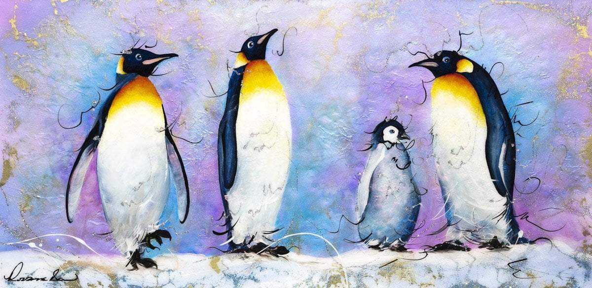A Waddle - Original - SOLD by artist Rozanne Bell - Wyecliffe Galleries