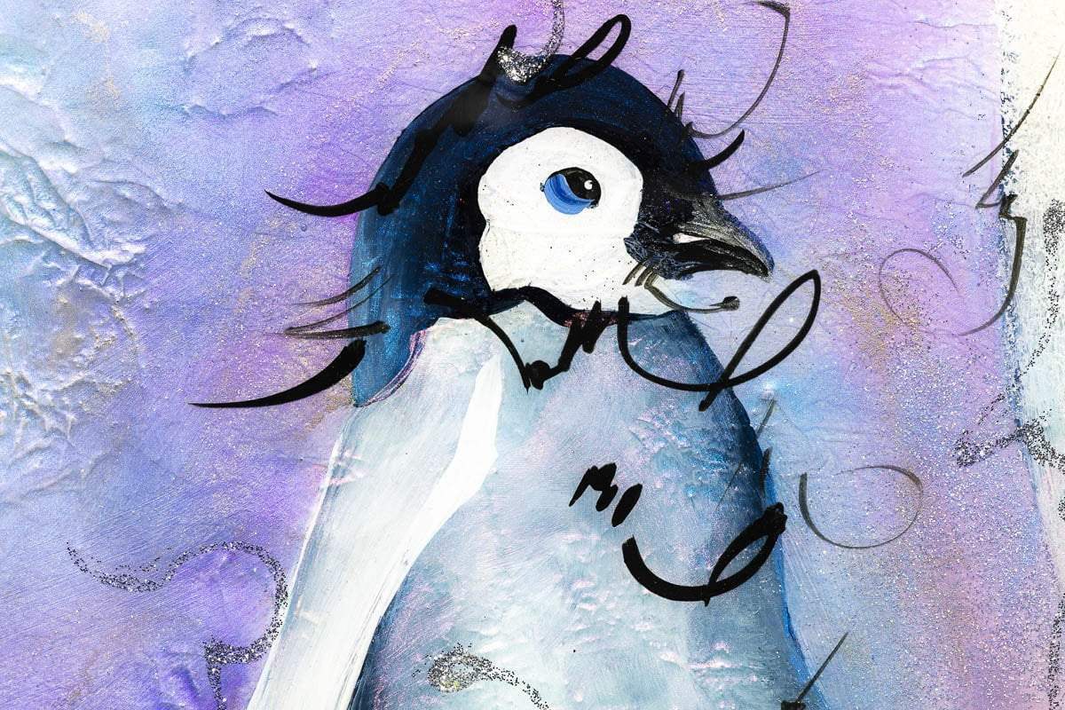 A Waddle - Original - SOLD by artist Rozanne Bell - Wyecliffe Galleries