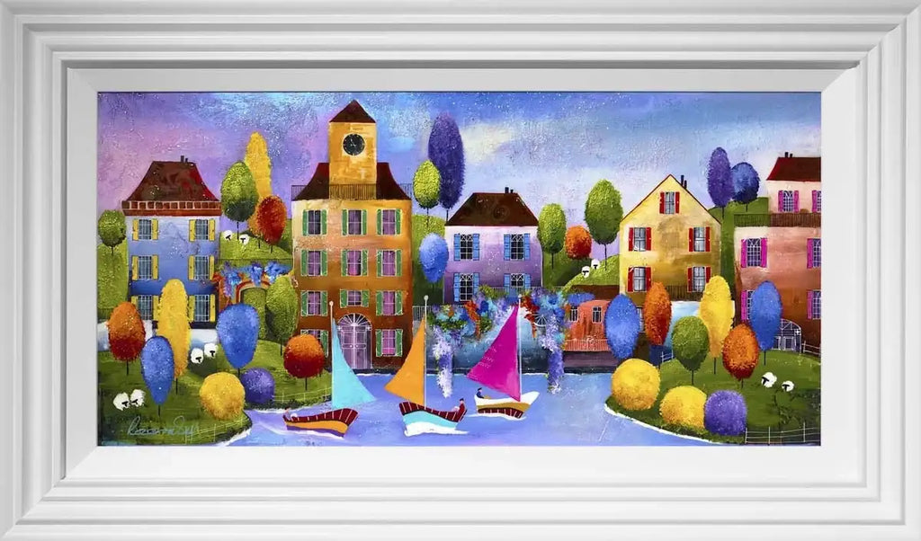 About in Boats - SOLD by artist Rozanne Bell - Wyecliffe Galleries