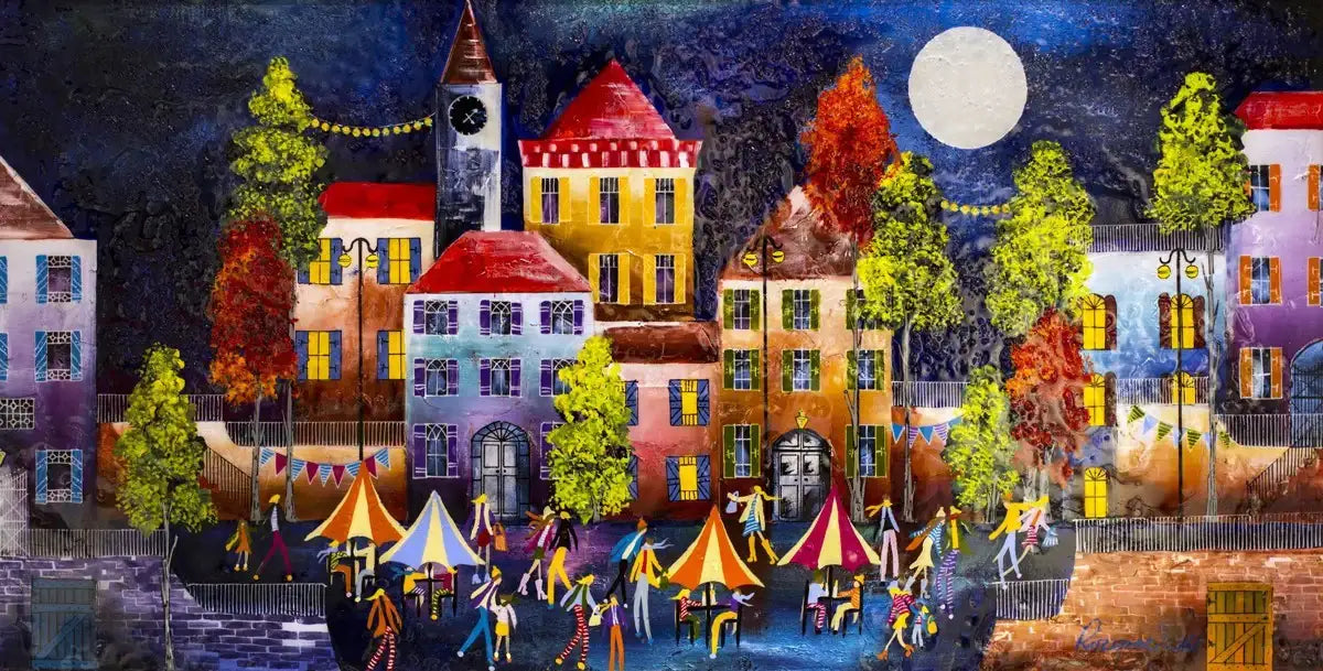 Al Fresco I - SOLD by artist Rozanne Bell - Wyecliffe Galleries