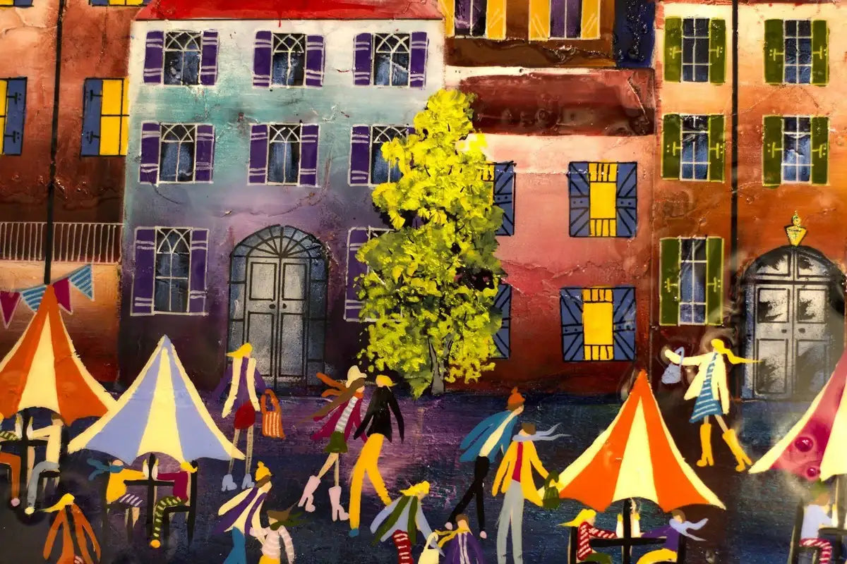 Al Fresco I - SOLD by artist Rozanne Bell - Wyecliffe Galleries