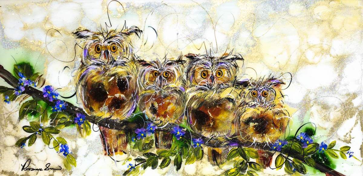 All Eyes on You - Original - SOLD by artist Rozanne Bell - Wyecliffe Galleries