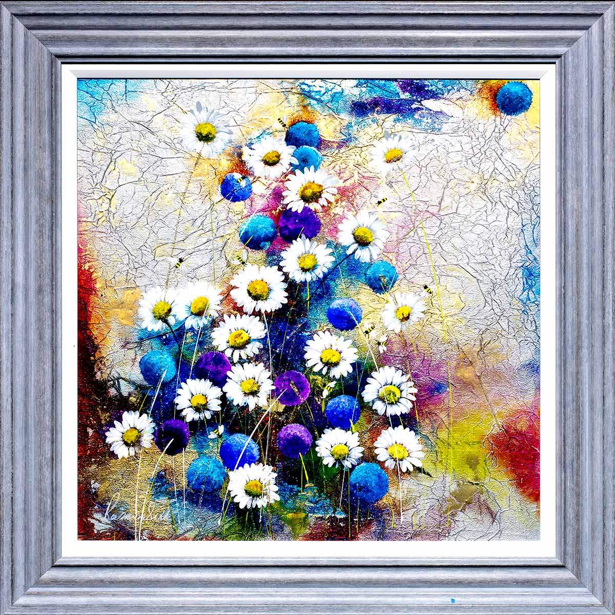 Alliums and Daisies - Original - SOLD by artist Rozanne Bell - Wyecliffe Galleries