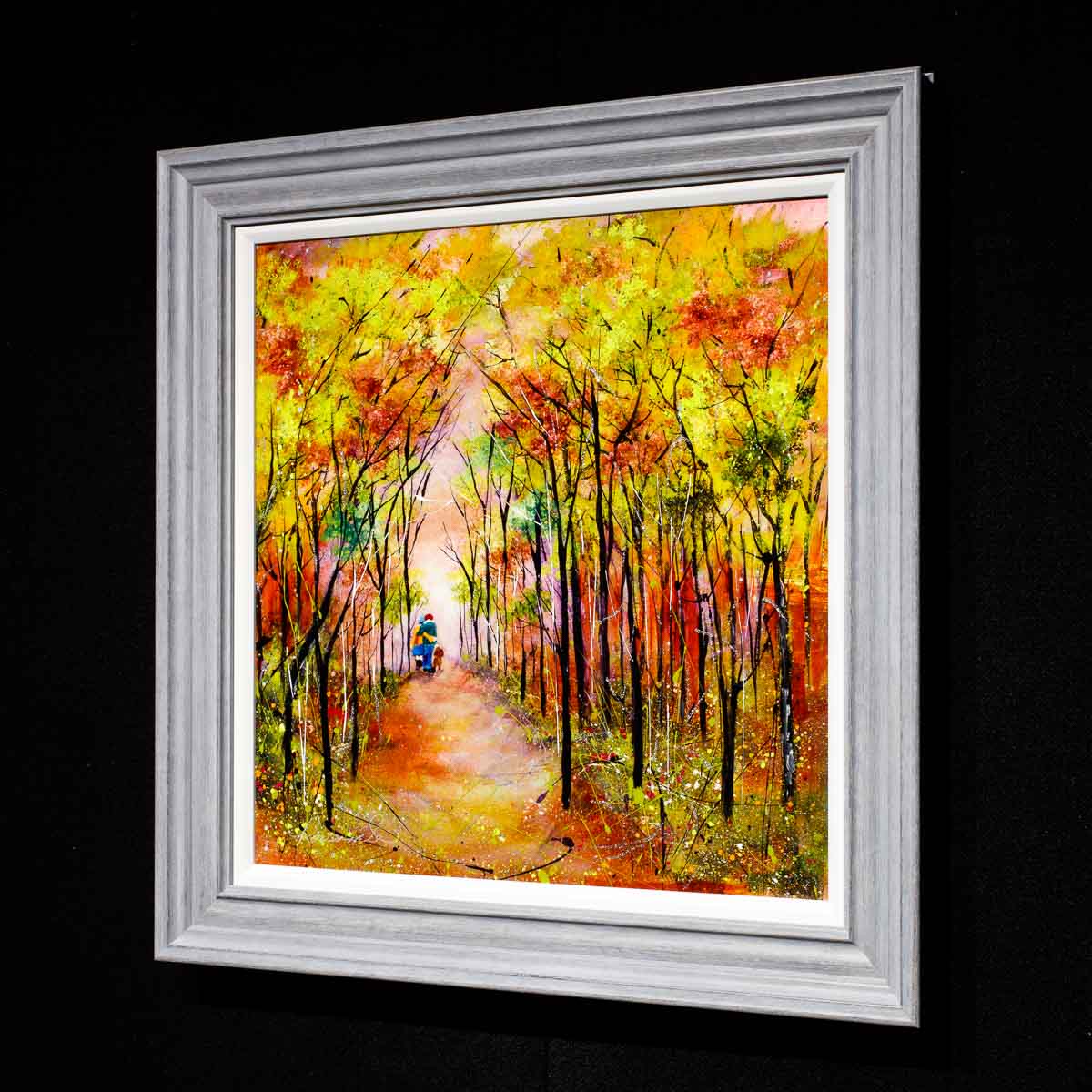 An Autumn Walk - Original Rozanne Bell Framed
