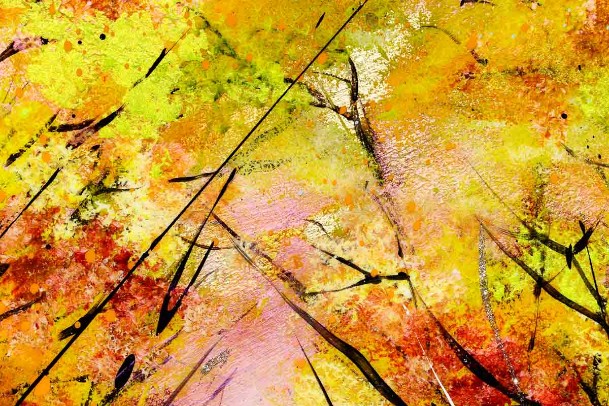 An Autumn Walk - Original Rozanne Bell Framed
