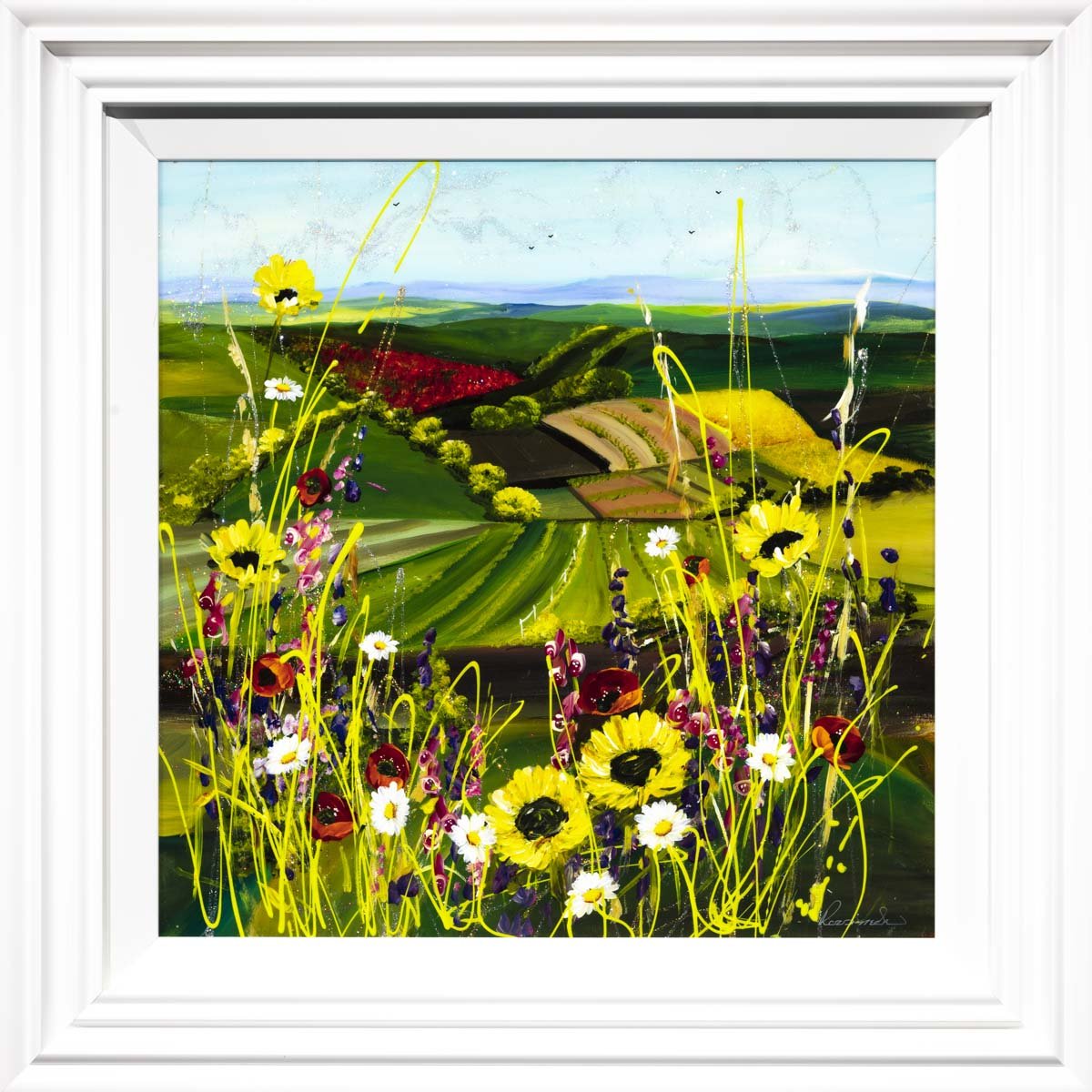 Array of Colours - Original Rozanne Bell Framed