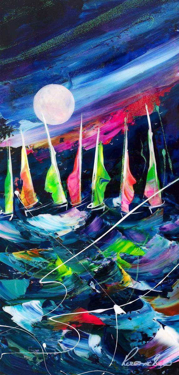 At The Finish Line - Original - SOLD by artist Rozanne Bell - Wyecliffe Galleries