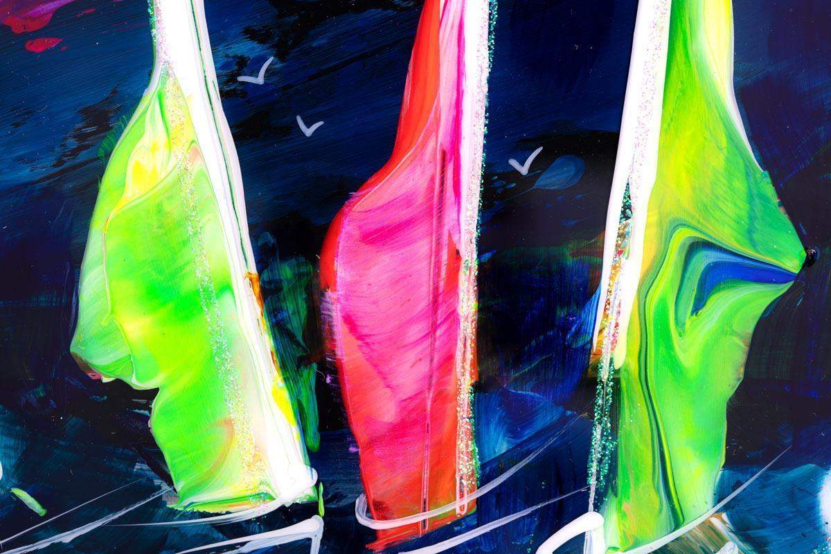 At The Finish Line - Original - SOLD by artist Rozanne Bell - Wyecliffe Galleries