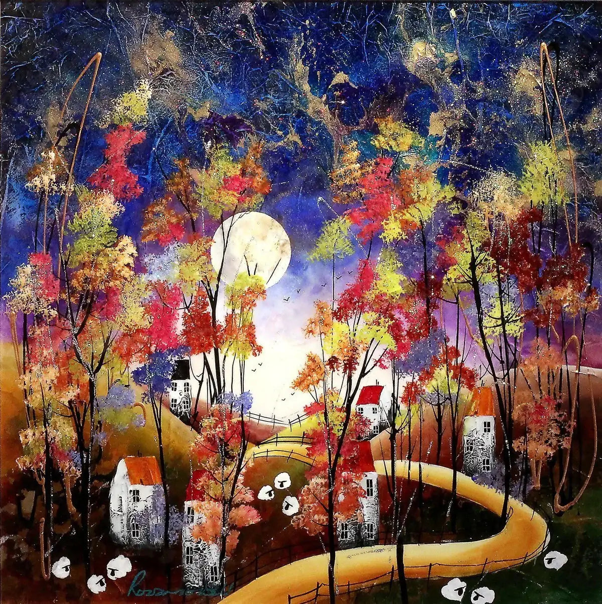 Autumn Colours I - Original - SOLD by artist Rozanne Bell - Wyecliffe Galleries