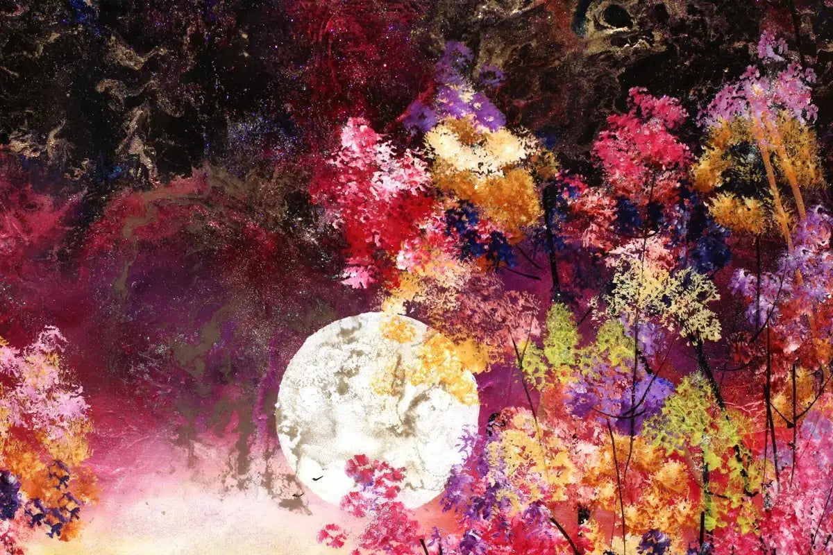 Autumn Moon - SOLD by artist Rozanne Bell - Wyecliffe Galleries