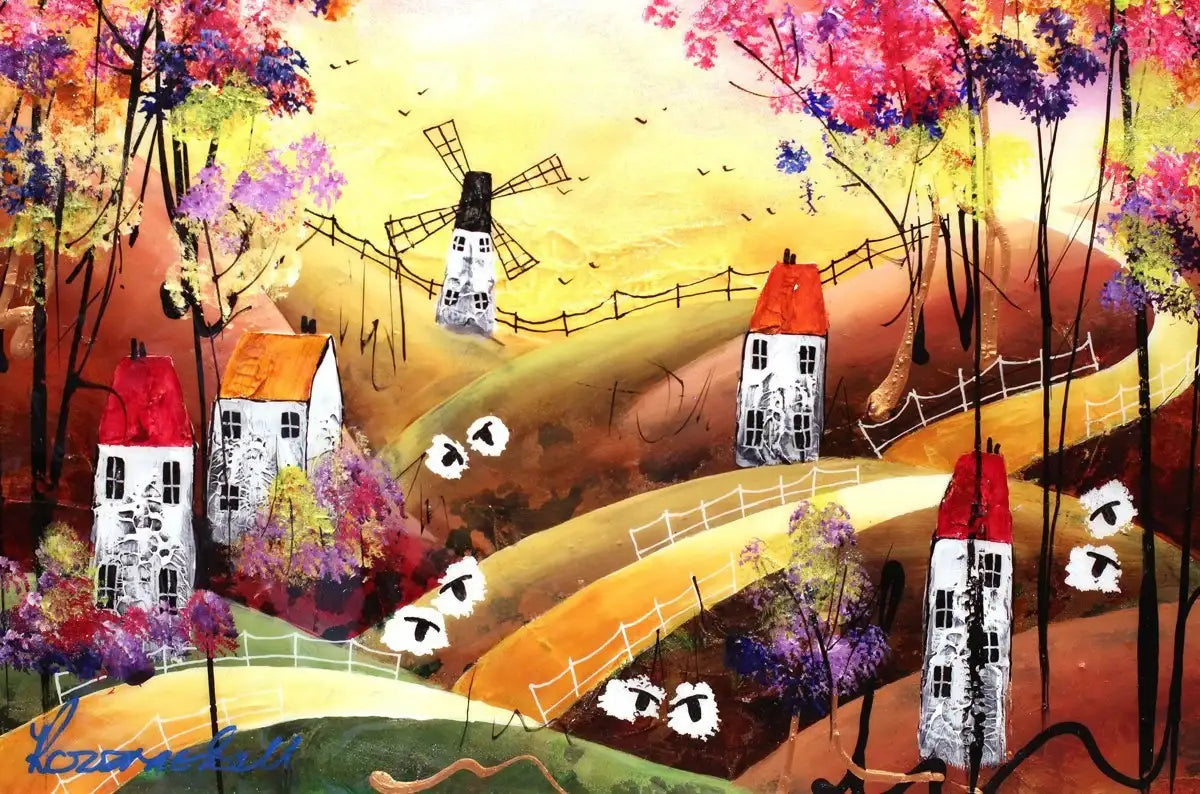 Autumn Moon - SOLD by artist Rozanne Bell - Wyecliffe Galleries