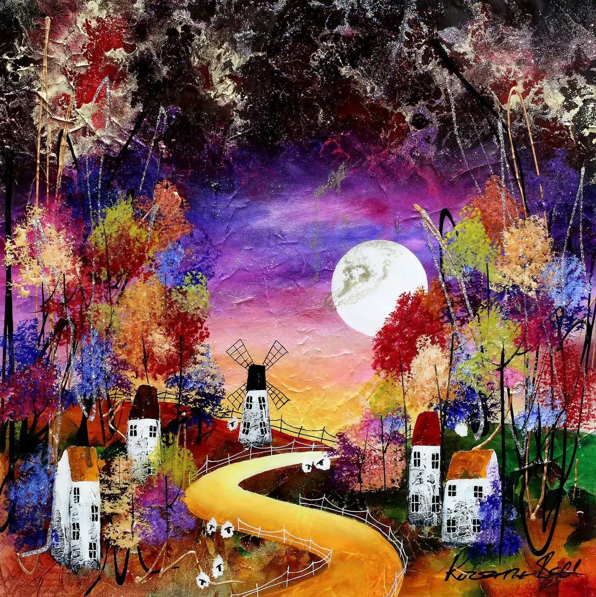 Autumn Pathway II - SOLD by artist Rozanne Bell - Wyecliffe Galleries