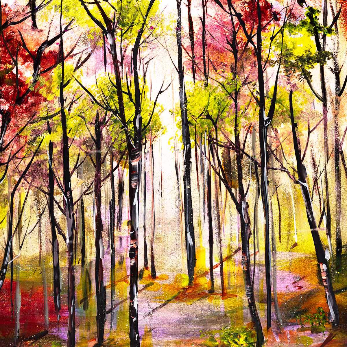 Autumn Stroll - Original - SOLD by artist Rozanne Bell - Wyecliffe Galleries