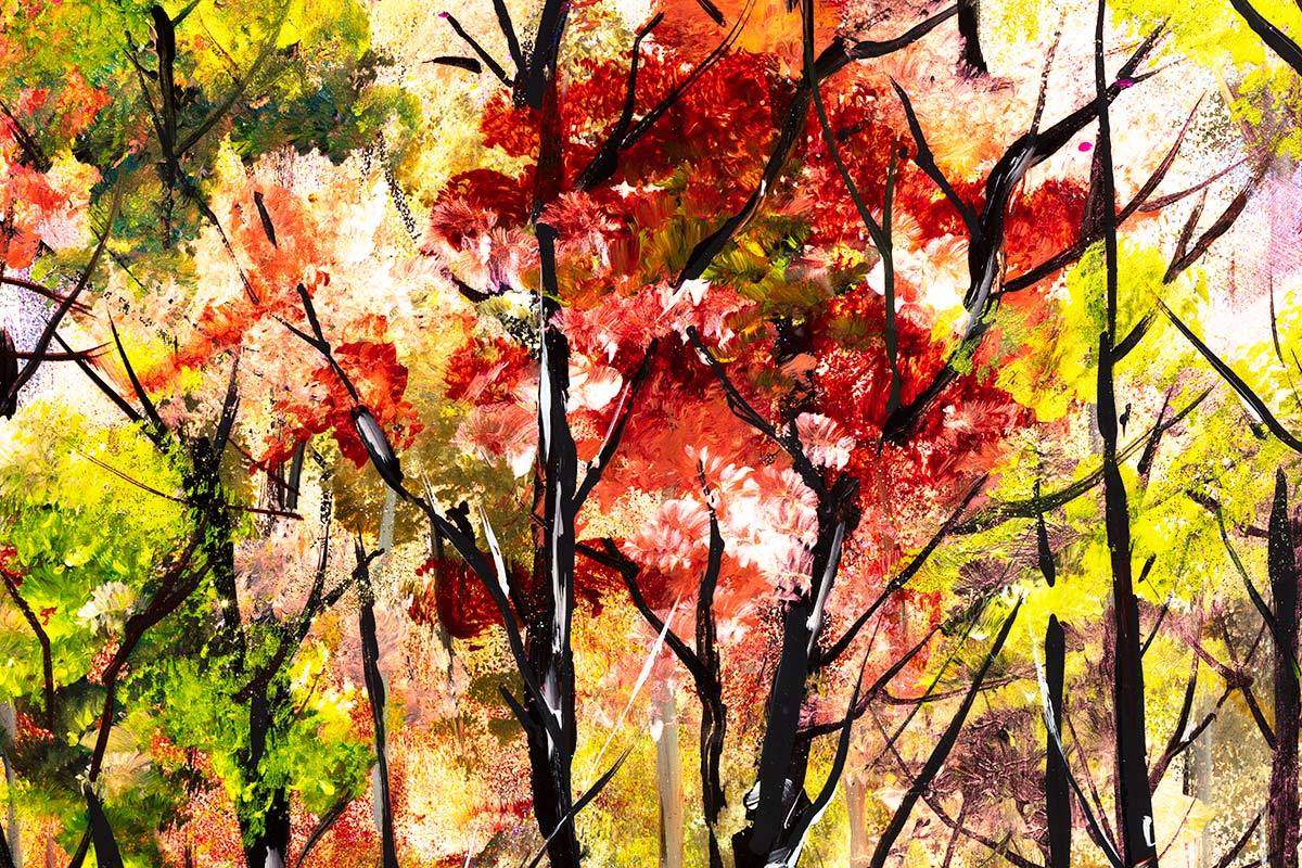 Autumn Stroll - Original - SOLD by artist Rozanne Bell - Wyecliffe Galleries