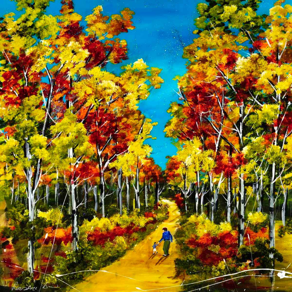 Autumn Walkway - Original - SOLD by artist Rozanne Bell - Wyecliffe Galleries