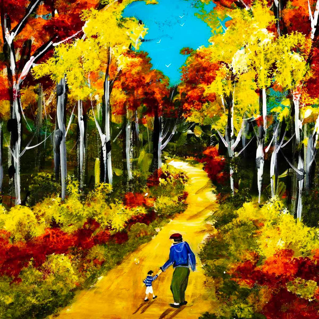 Autumn Walkway - Original - SOLD by artist Rozanne Bell - Wyecliffe Galleries