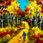 Autumn Walkway - Original - SOLD by artist Rozanne Bell - Wyecliffe Galleries