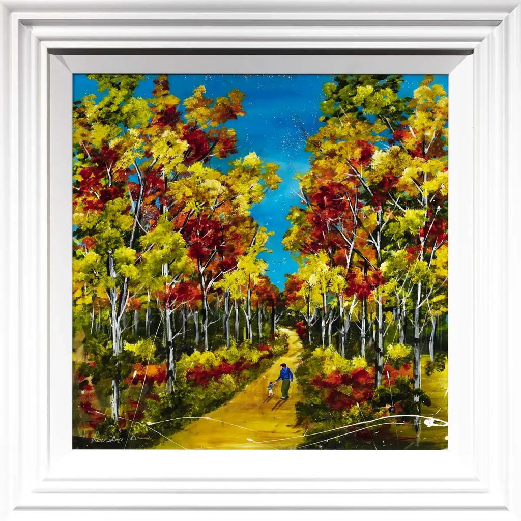 Autumn Walkway - Original - SOLD by artist Rozanne Bell - Wyecliffe Galleries