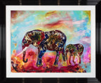 Baby Elephant Walk - SOLD by artist Rozanne Bell - Wyecliffe Galleries
