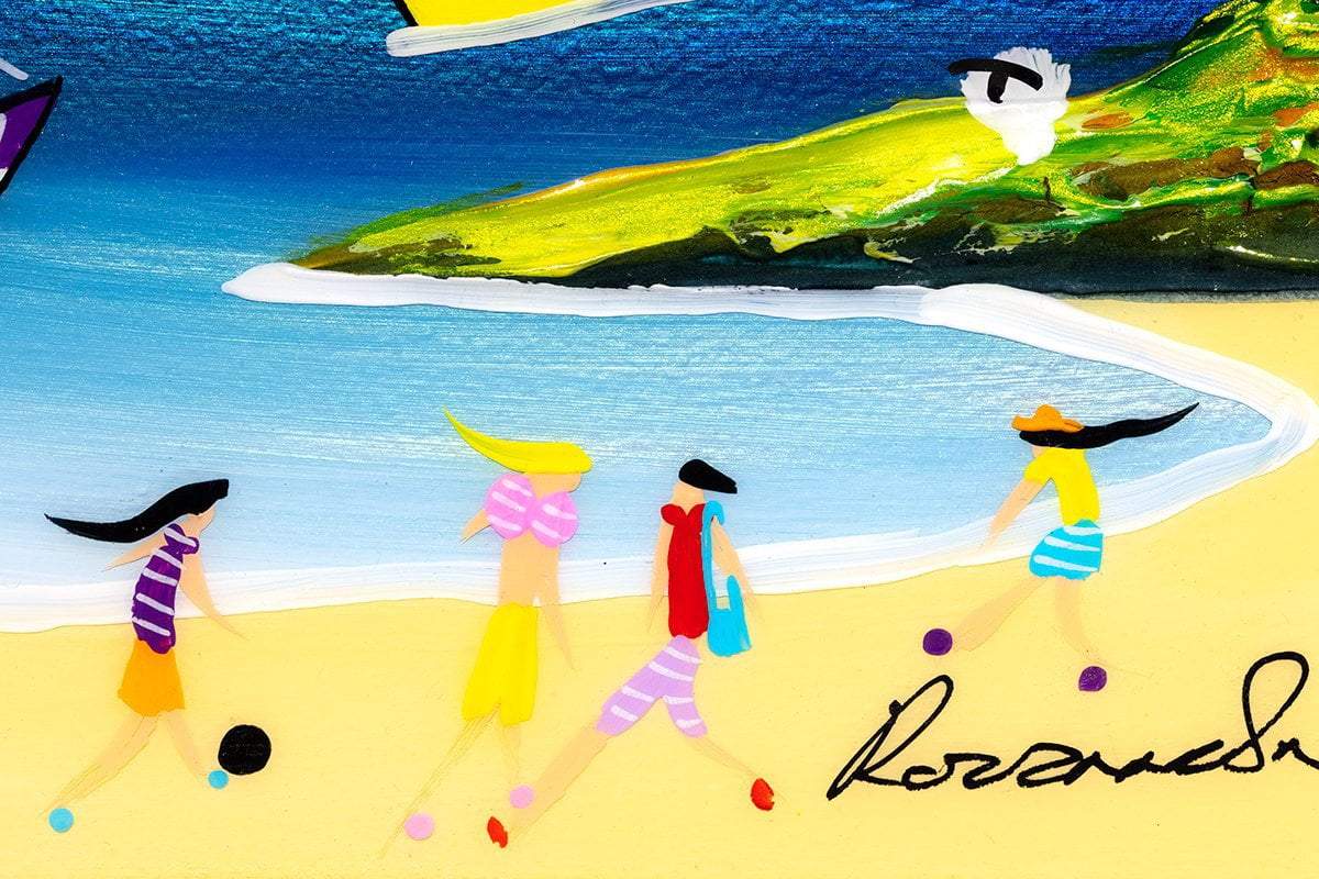 Beach Days I - Original Rozanne Bell Framed