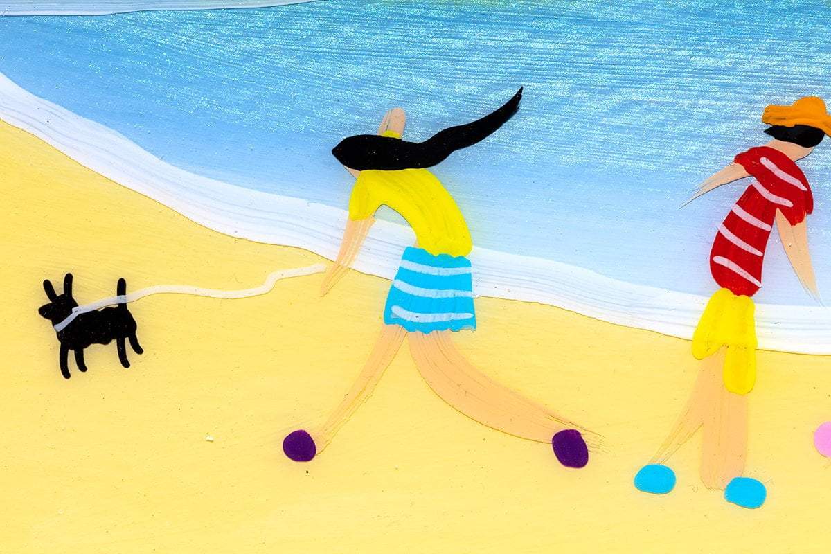 Beach Days II - Original Rozanne Bell Framed