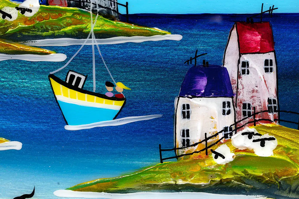 Beach Life I - Original - SOLD by artist Rozanne Bell - Wyecliffe Galleries