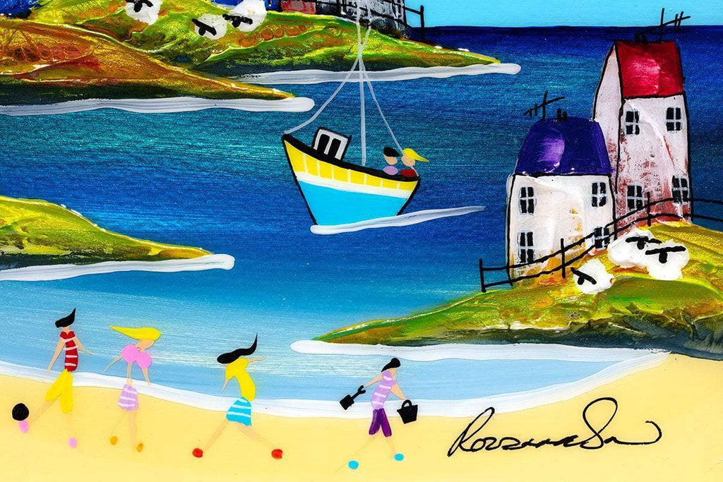 Beach Life I - Original - SOLD by artist Rozanne Bell - Wyecliffe Galleries