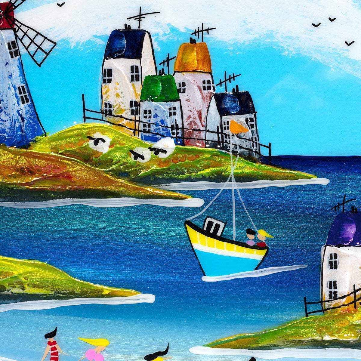 Beach Life I - Original - SOLD by artist Rozanne Bell - Wyecliffe Galleries