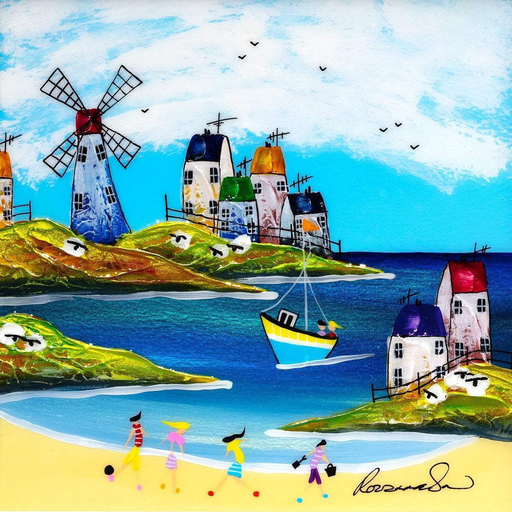 Beach Life I - Original - SOLD by artist Rozanne Bell - Wyecliffe Galleries
