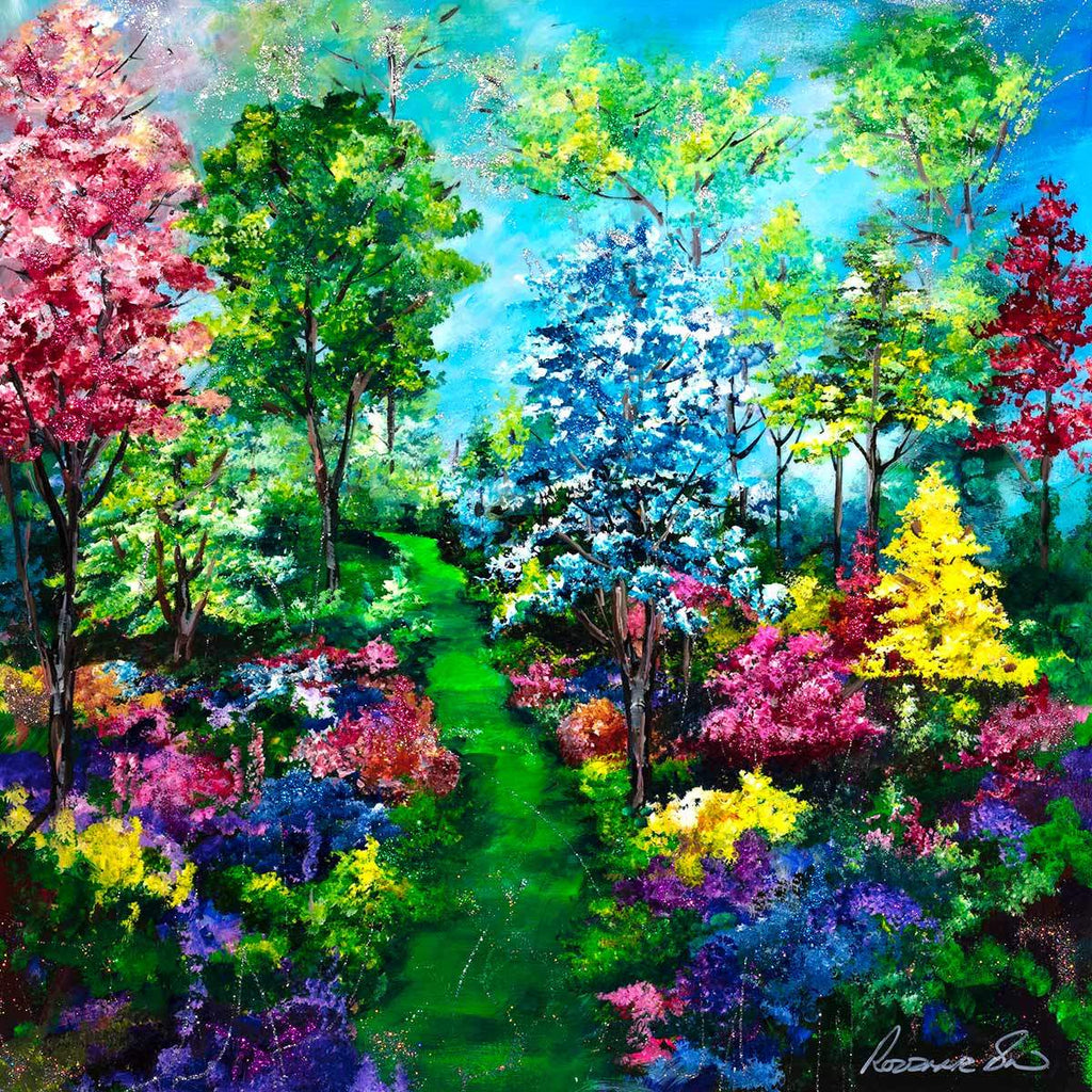 Beautiful Blooms - Original - SOLD by artist Rozanne Bell - Wyecliffe Galleries