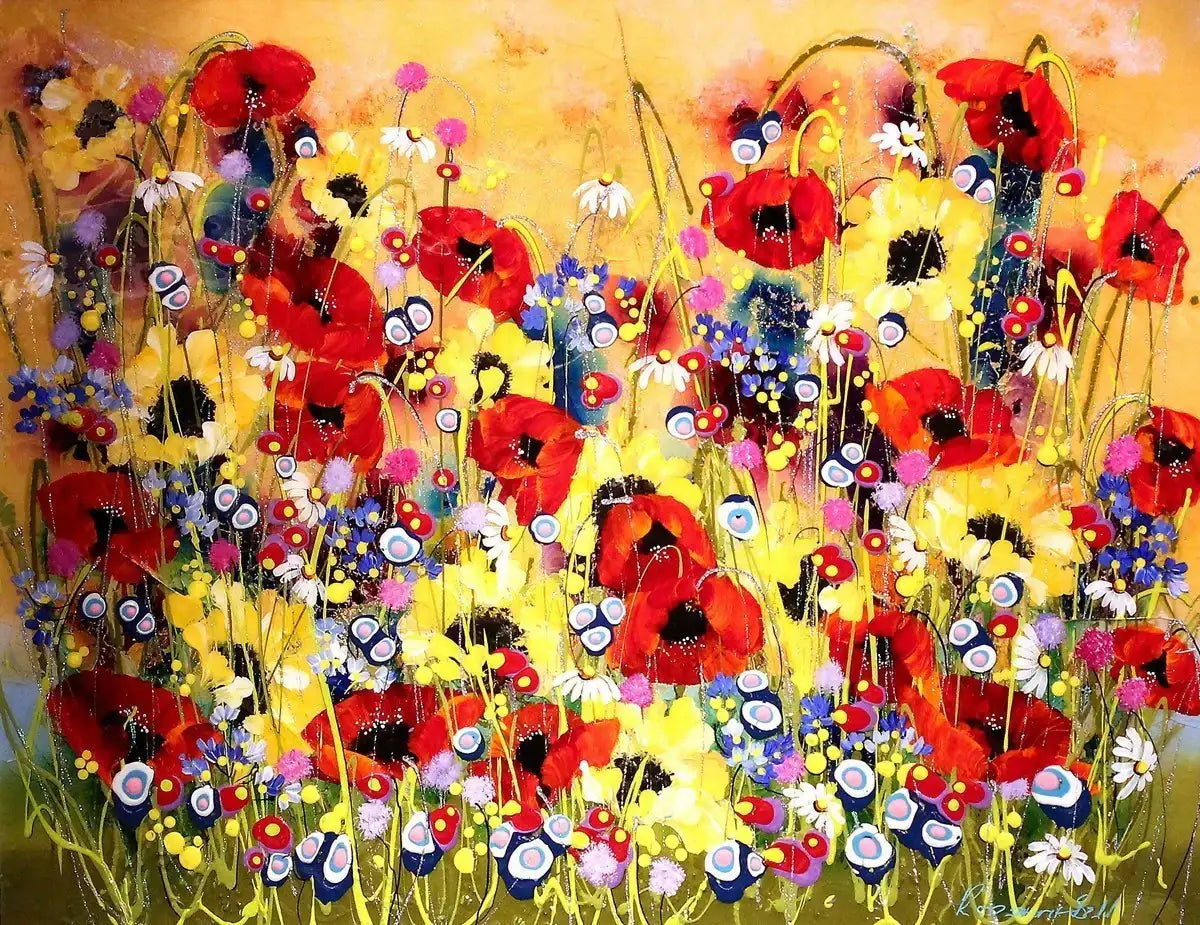 Beautiful Blooms - SOLD by artist Rozanne Bell - Wyecliffe Galleries