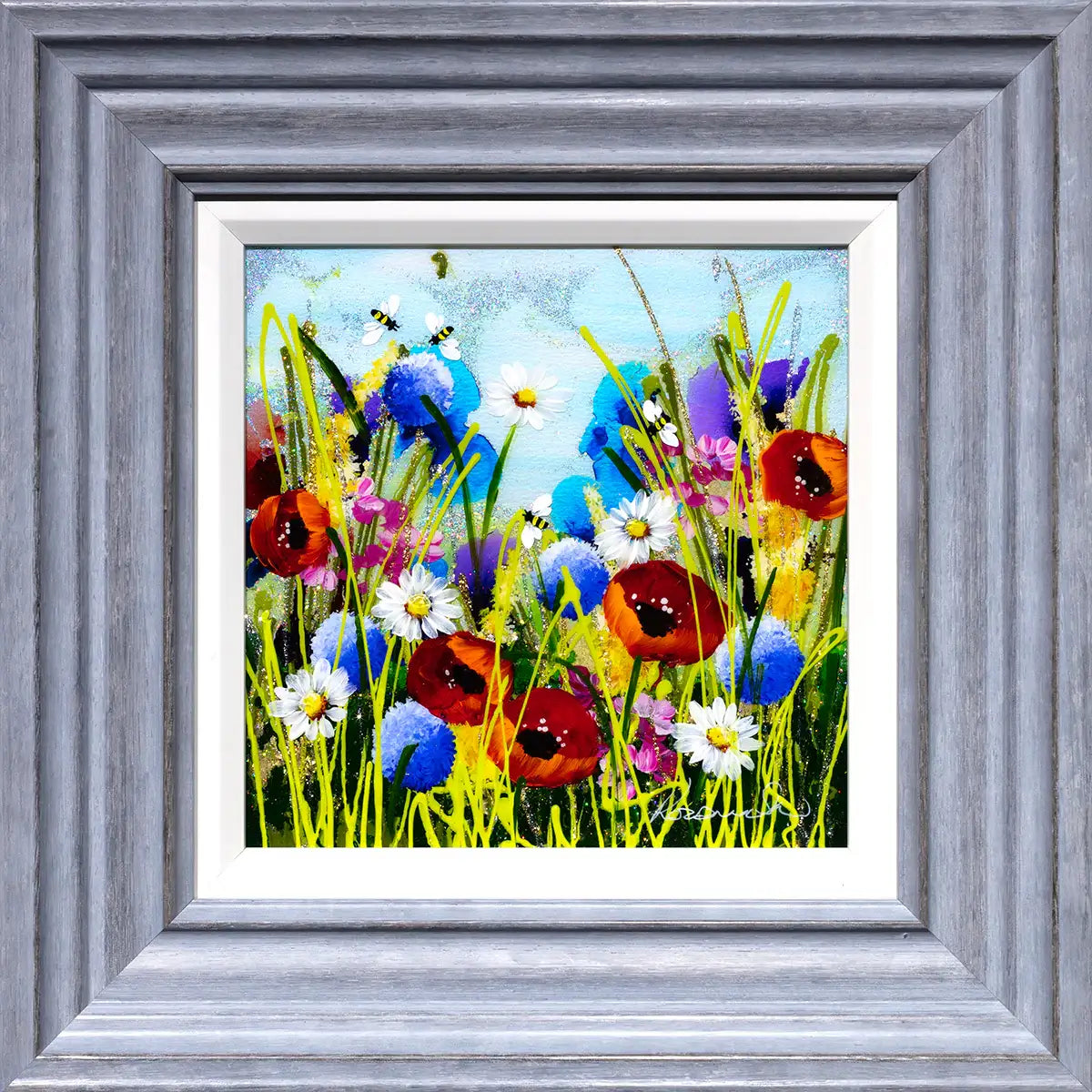 Bee Happy I - SOLD by artist Rozanne Bell - Wyecliffe Galleries