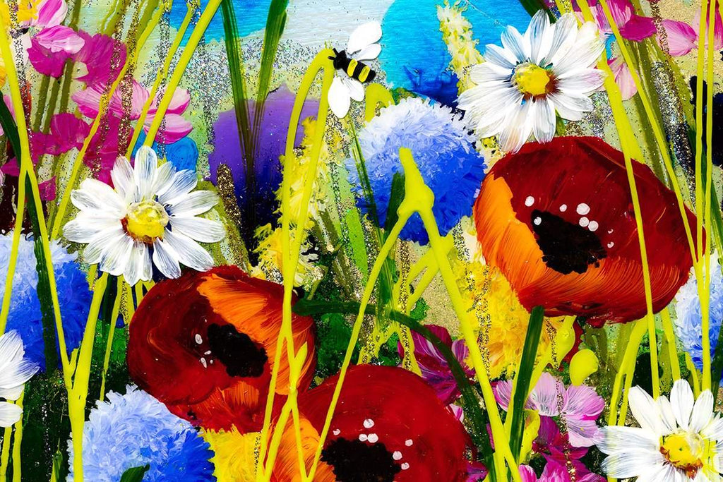 Bee Happy I - SOLD by artist Rozanne Bell - Wyecliffe Galleries