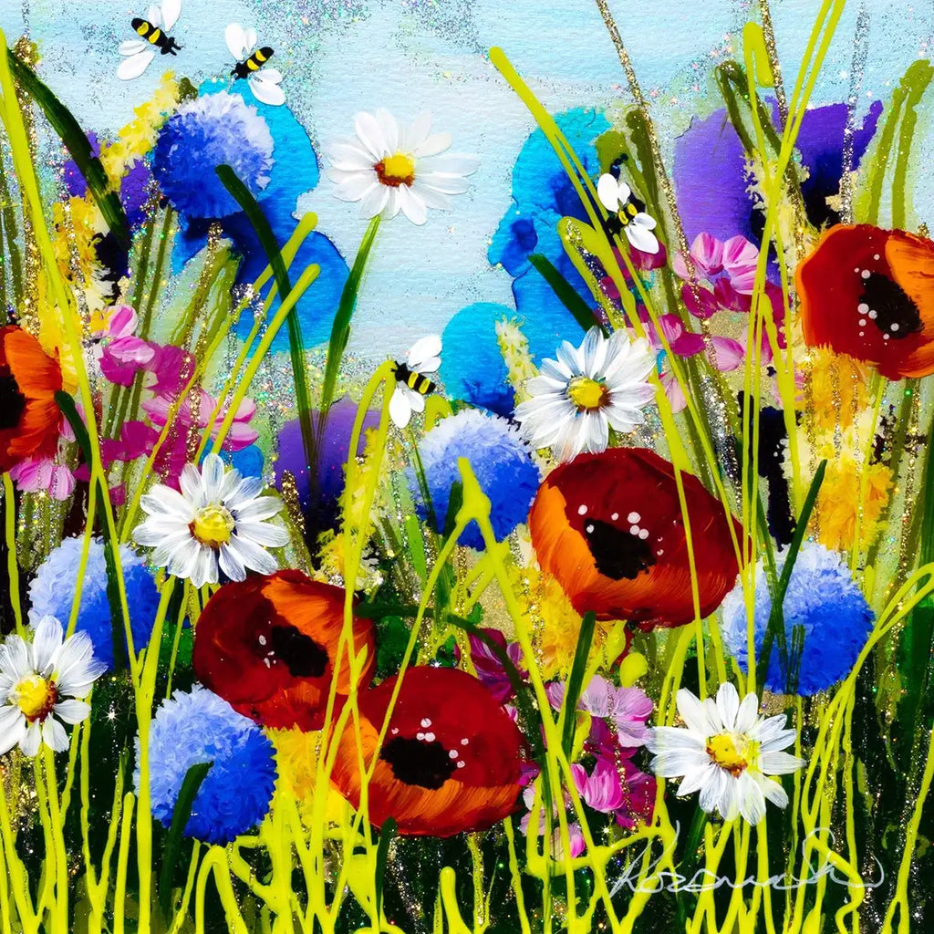 Bee Happy I - SOLD by artist Rozanne Bell - Wyecliffe Galleries